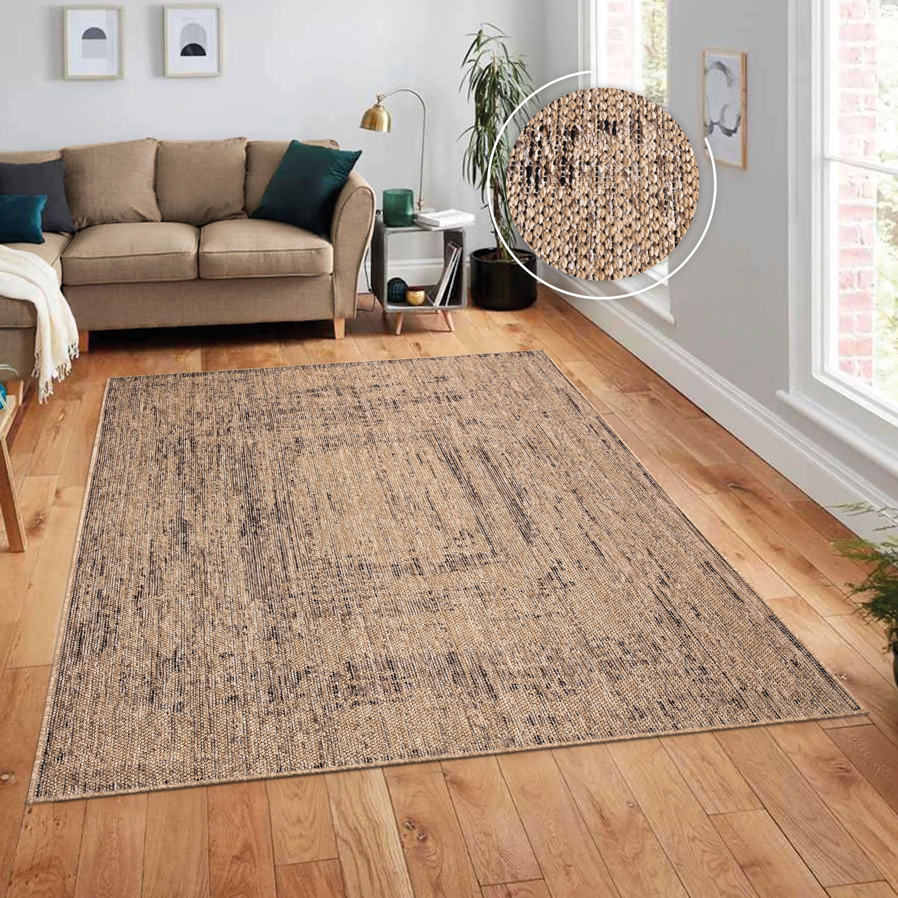 teppich.pl Dywan wewnętrzny i zewnętrzny Amara beżowy 200x280 cm