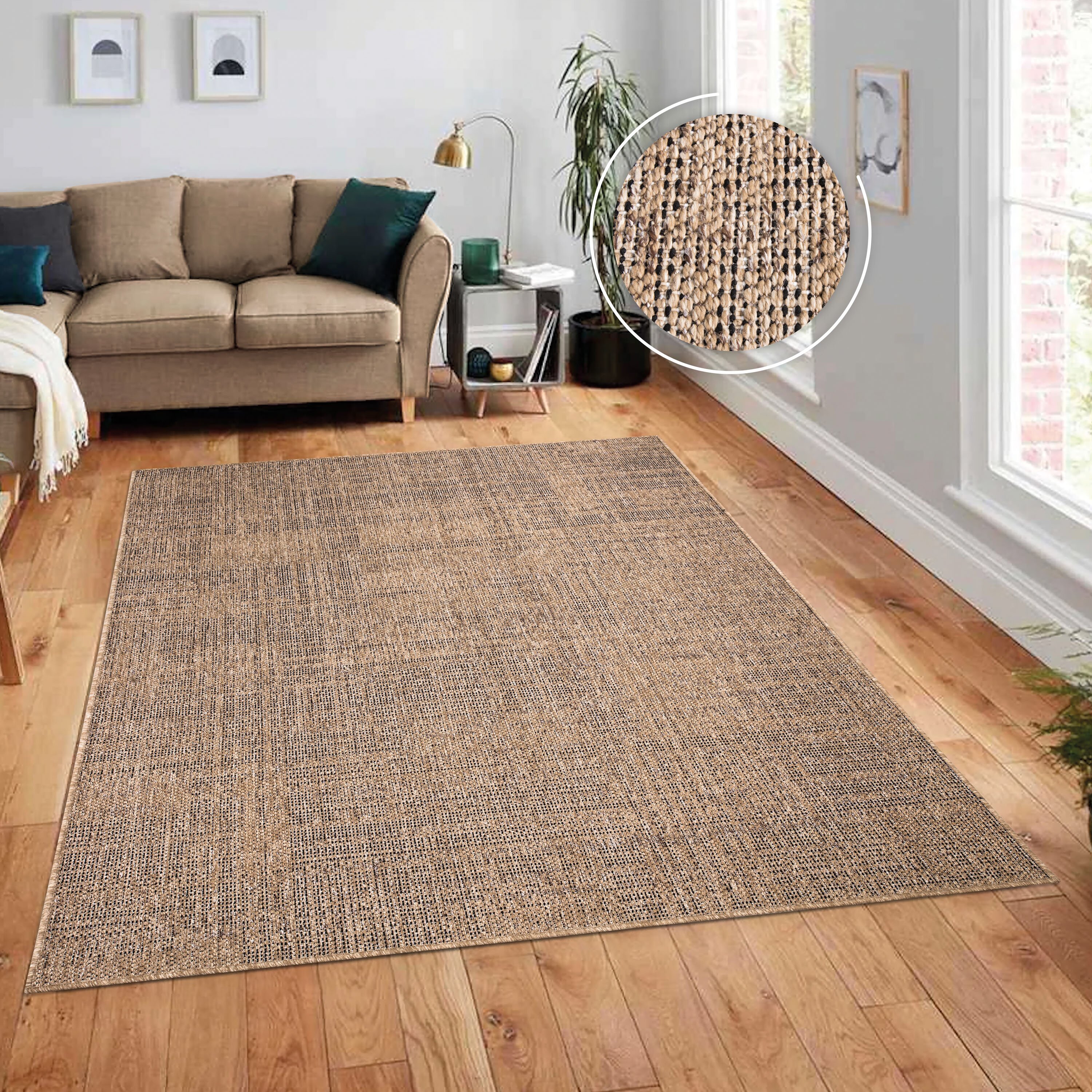 teppich.pl Dywan wewnętrzny i zewnętrzny Amara beżowy 240x340 cm