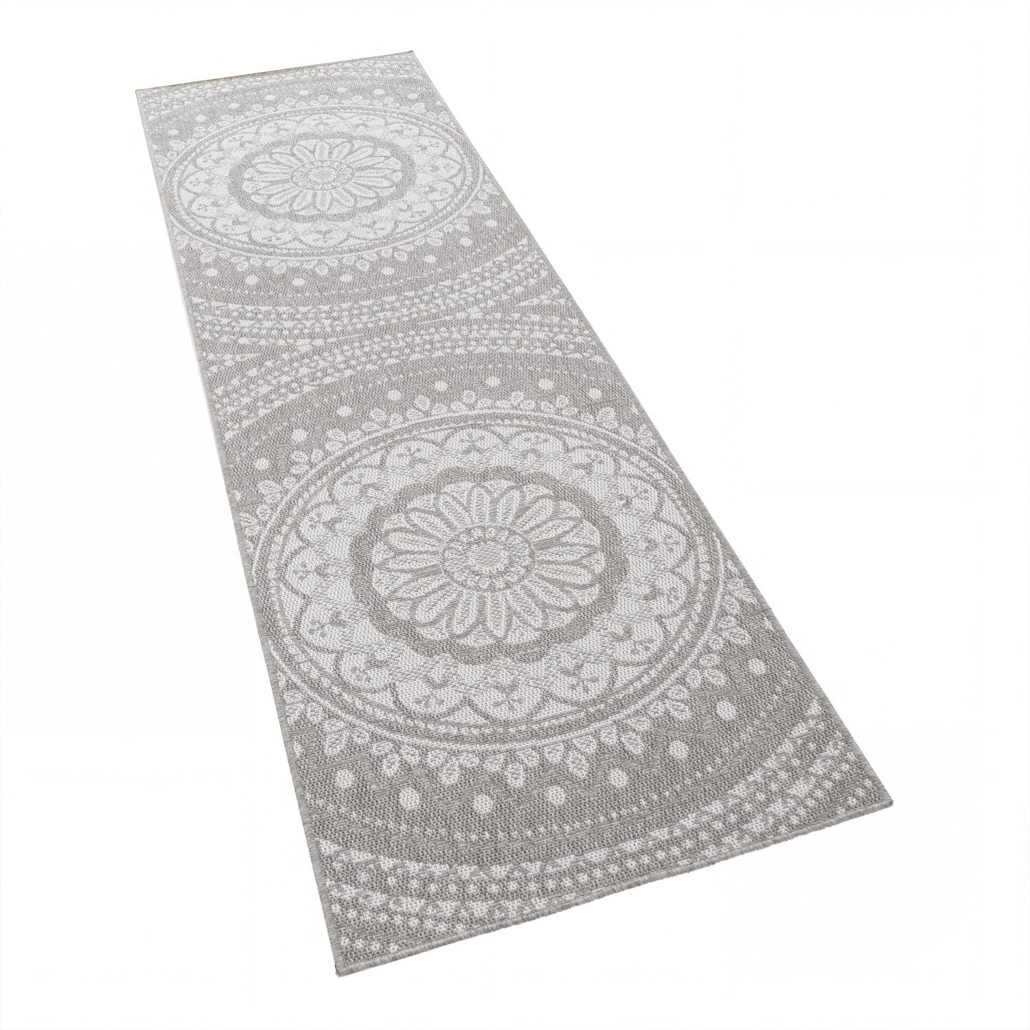 teppich.pl Dywan wewnętrzny i zewnętrzny Breezy szary 80x250 cm