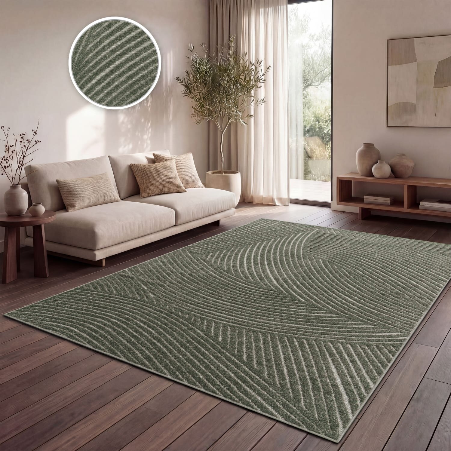 teppich.pl Dywan wewnętrzny i zewnętrzny Cotara zielony 160x220 cm