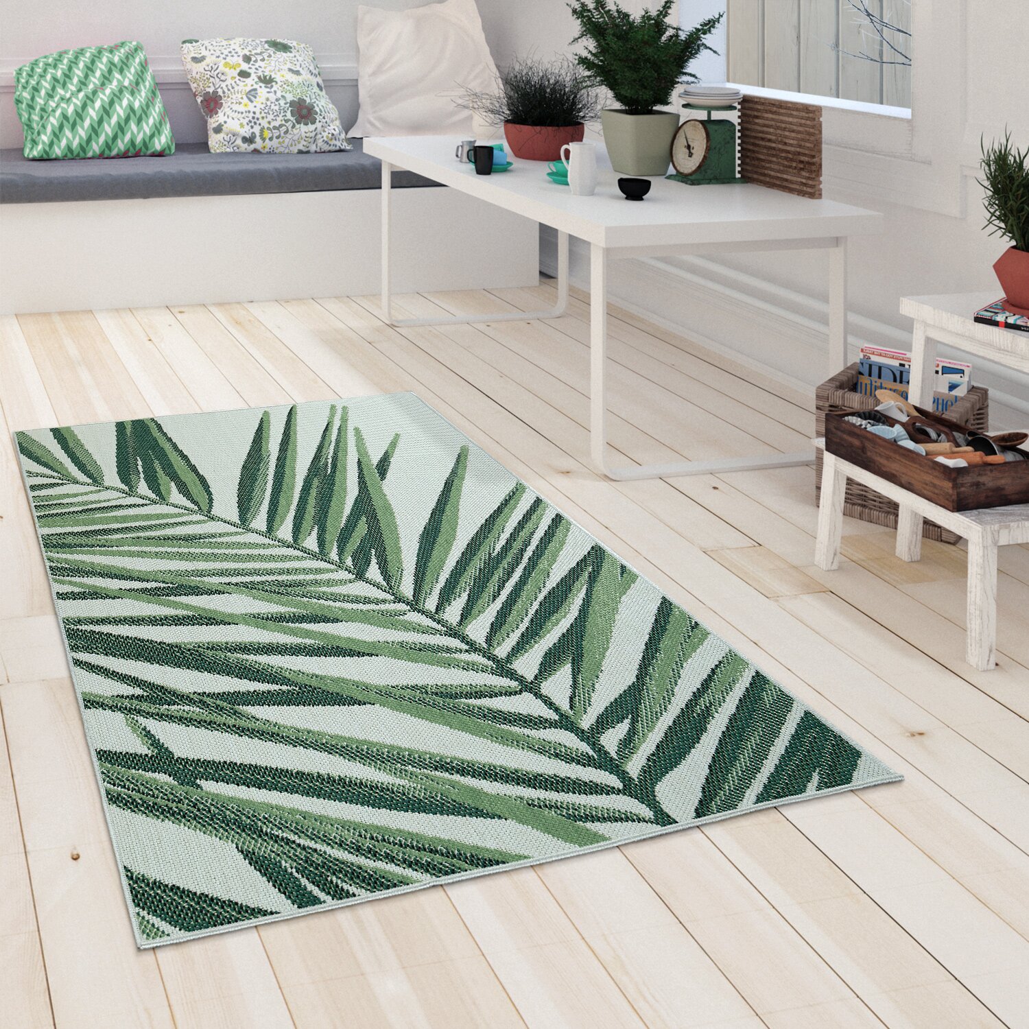 teppich.pl Dywan wewnętrzny i zewnętrzny Ostenza zielony 120x170 cm