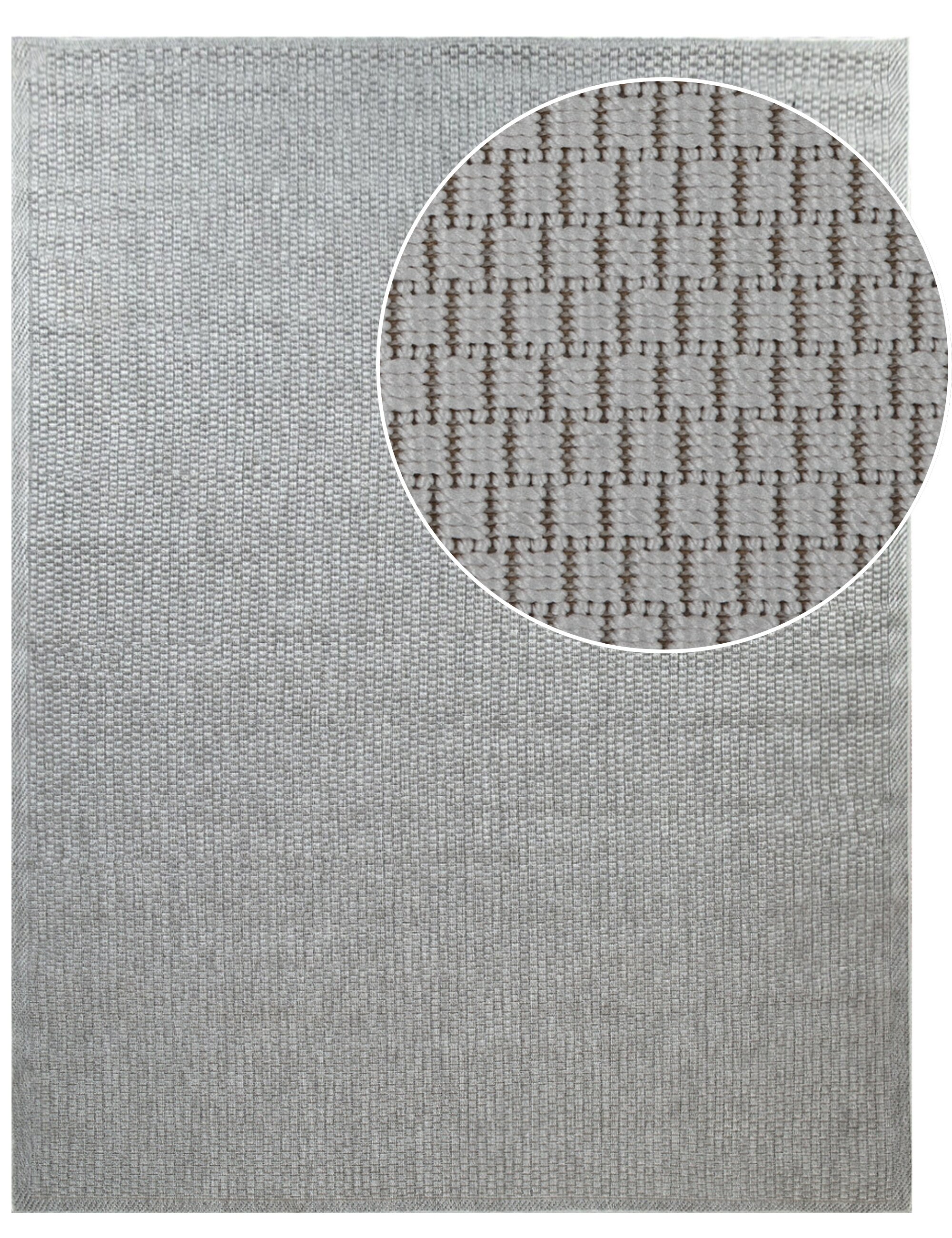 teppich.pl Dywan wewnętrzny i zewnętrzny Timba szary 80x150 cm