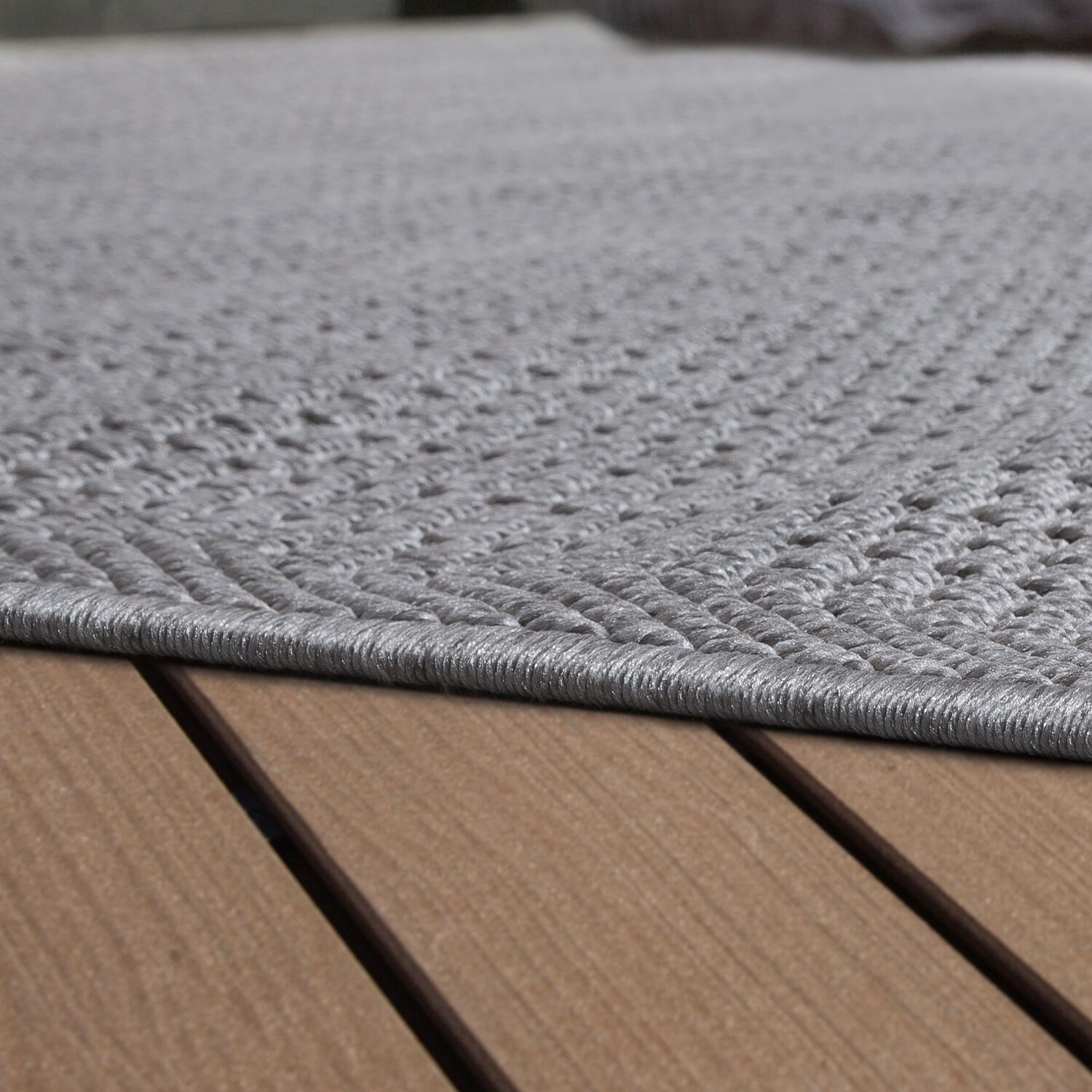 teppich.pl Dywan wewnętrzny i zewnętrzny Timba szary 80x150 cm