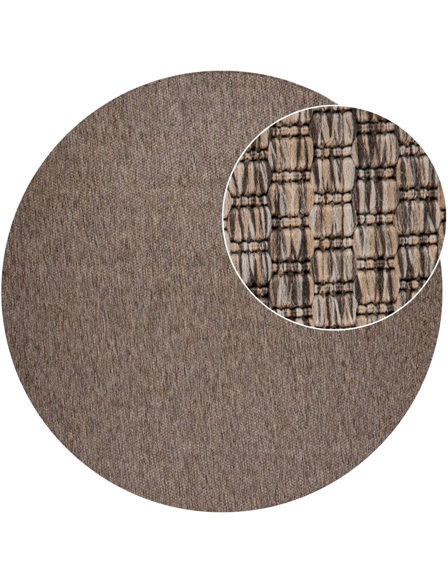 teppich.pl Dywan wewnętrzny i zewnętrzny Venezia taupe 160 cm okrągły