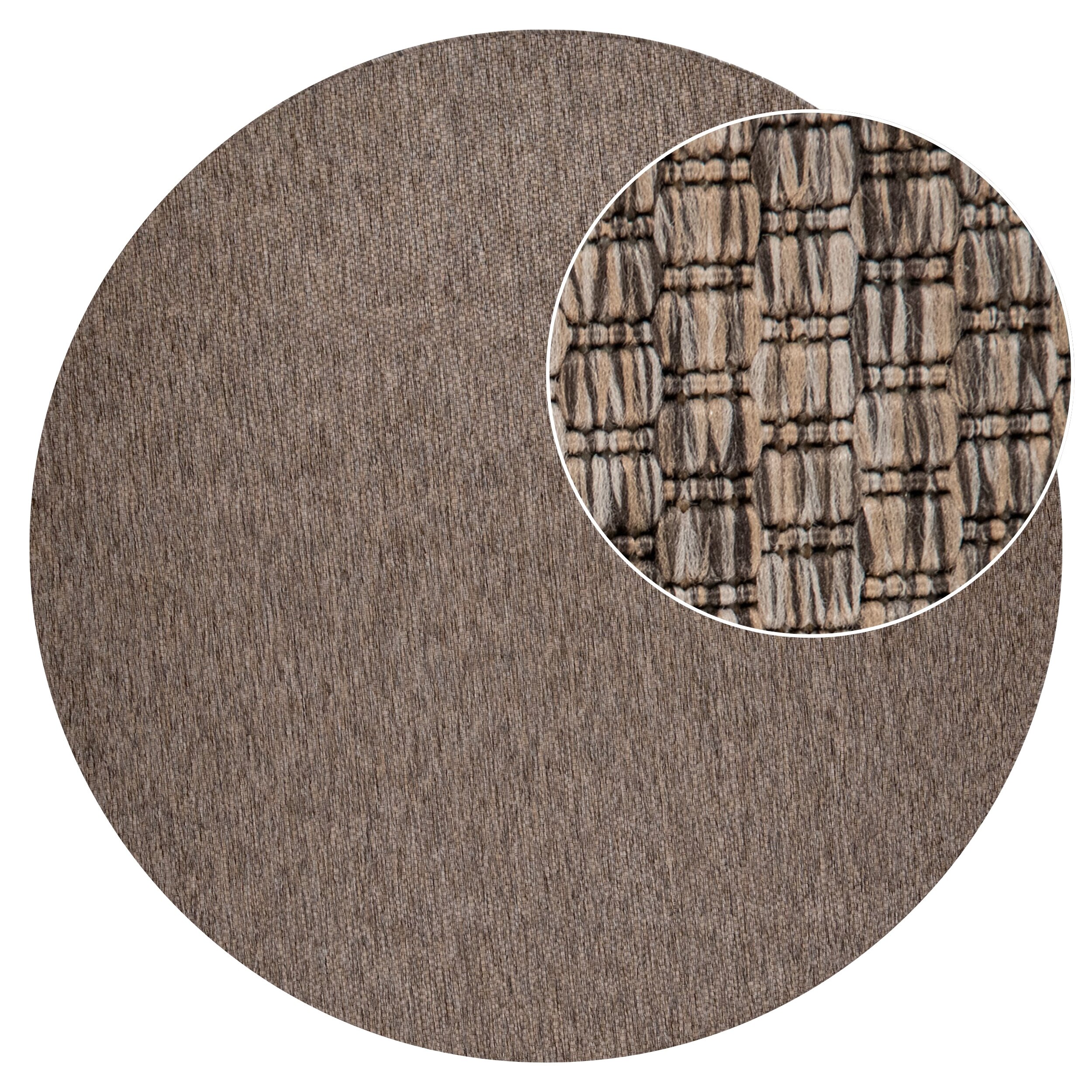 teppich.pl Dywan wewnętrzny i zewnętrzny Venezia taupe 160 cm okrągły