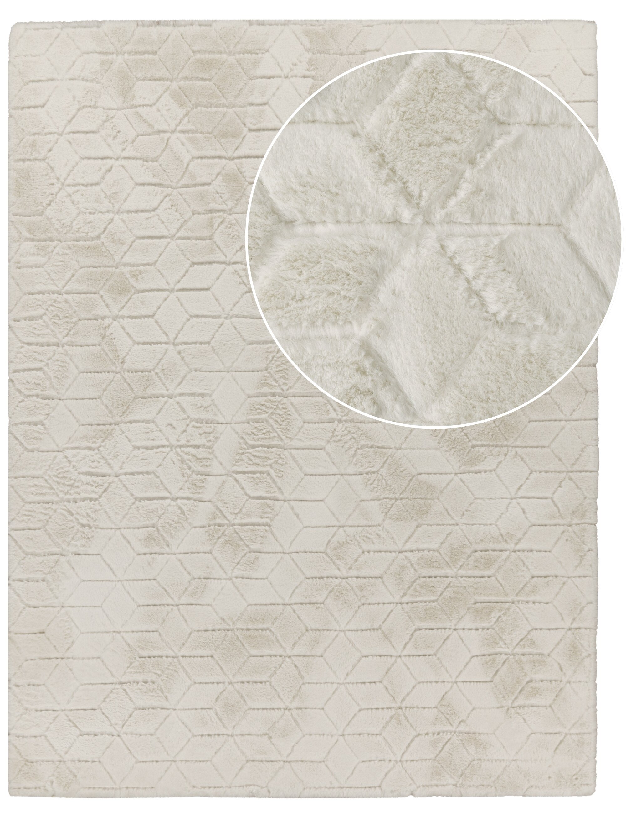teppich.pl Dywanik futrzany Arnia krem 120x160 cm