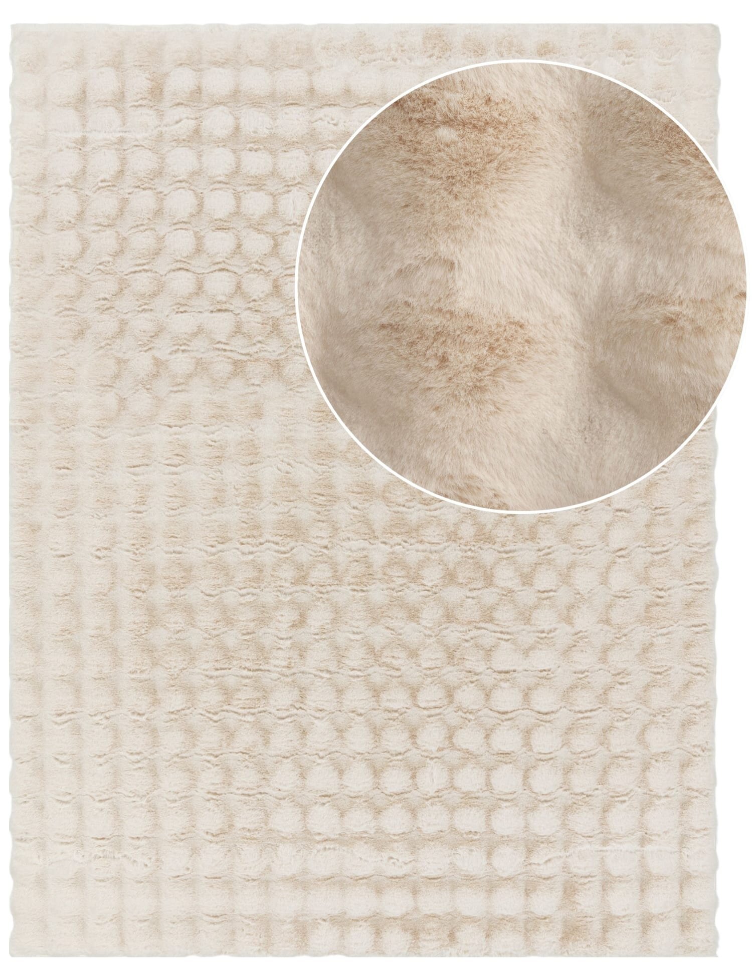 teppich.pl Dywanik futrzany Arnia krem 160x220 cm