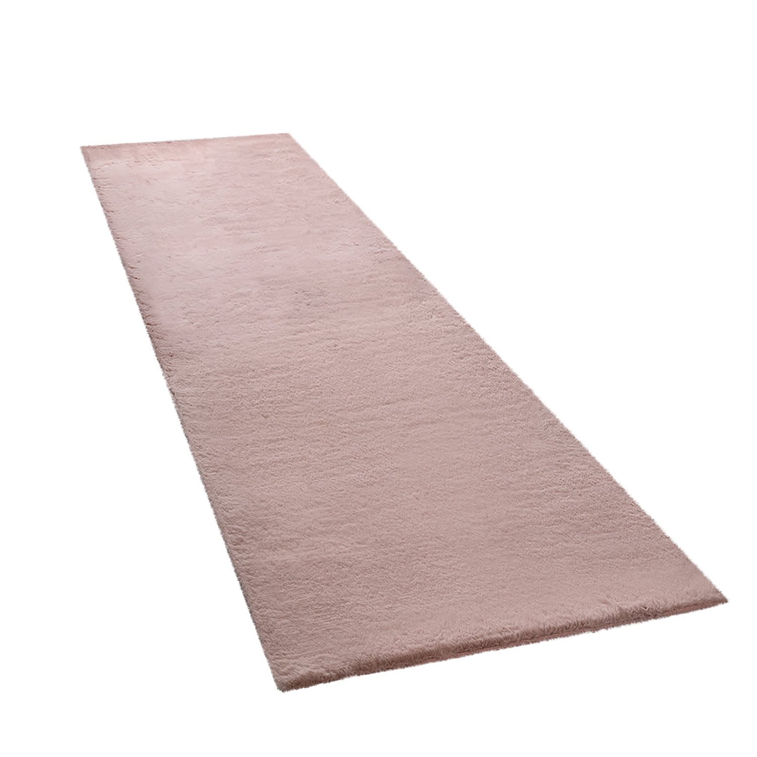 teppich.pl Dywanik futrzany Fluffy różowy 80x300 cm