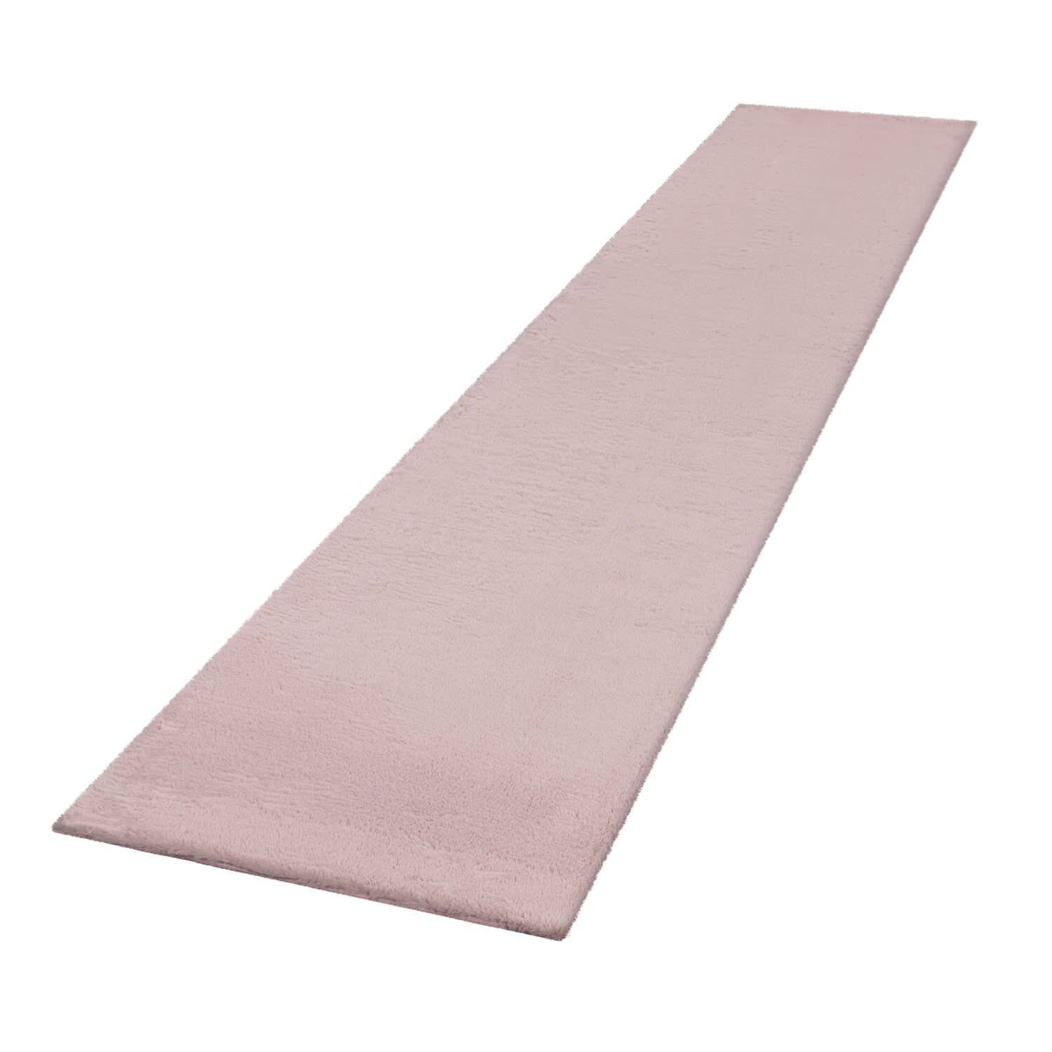 teppich.pl Dywanik futrzany Fluffy różowy 80x300 cm