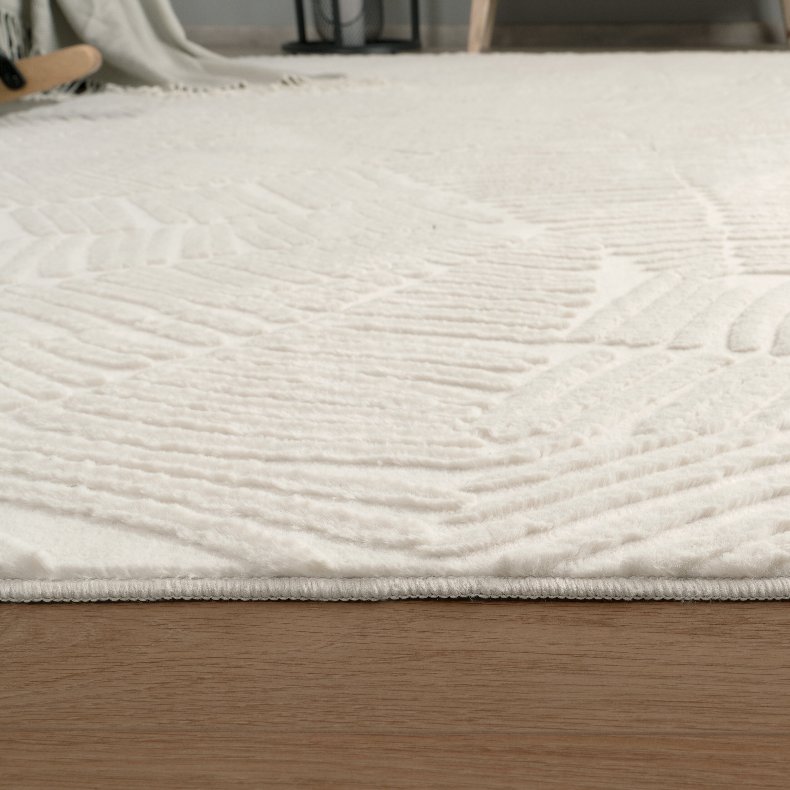 teppich.pl Dywanik futrzany Lelystar krem 240x340 cm