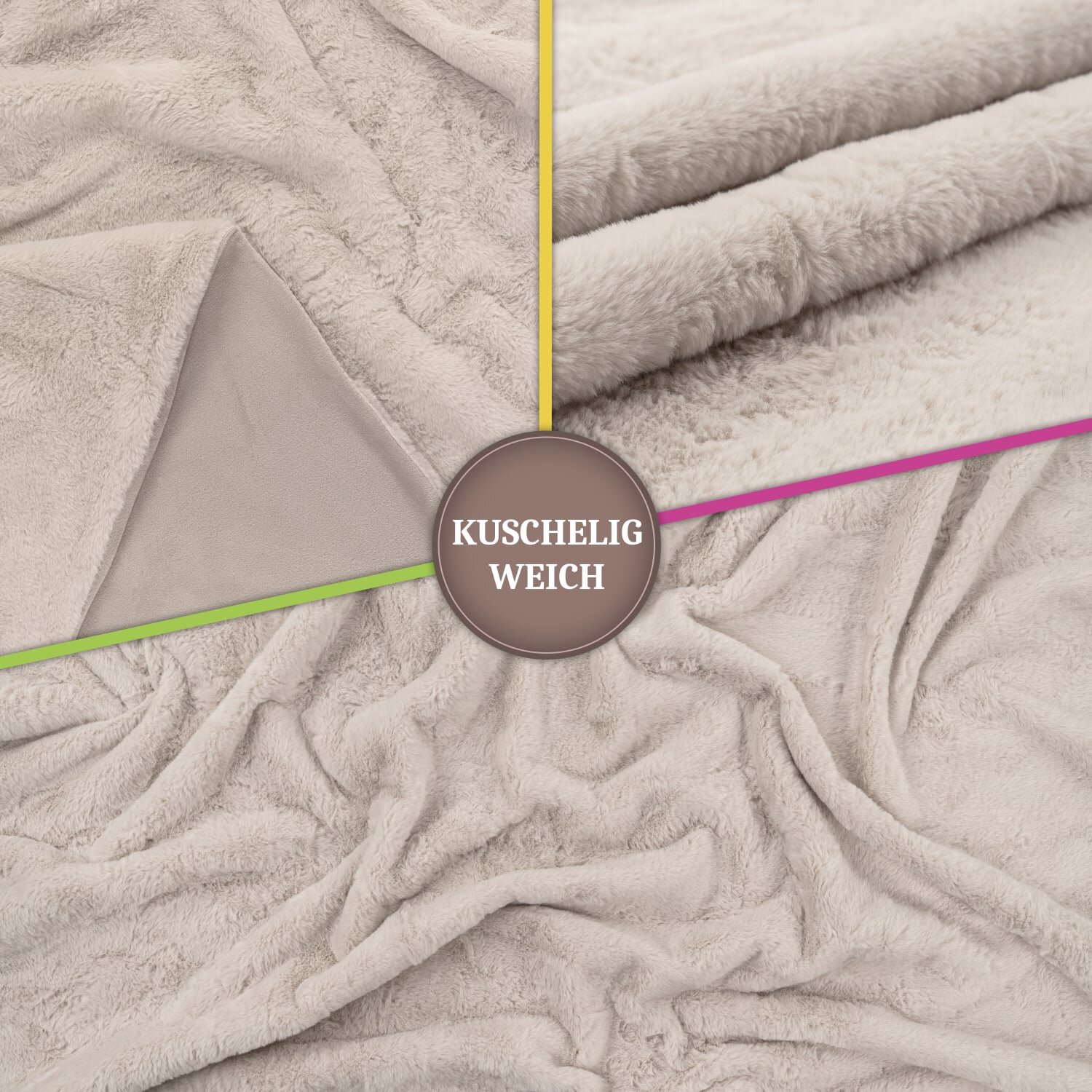 teppich.pl Kocyk Solina krem 200x240 cm