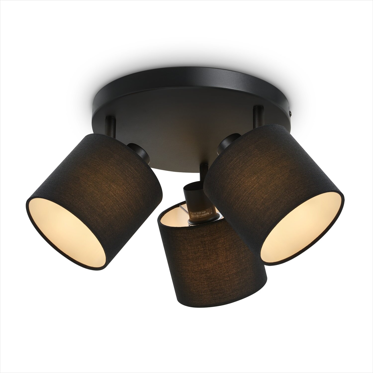 teppich.pl Lampa ścienno-sufitowa Alina czarno-biały