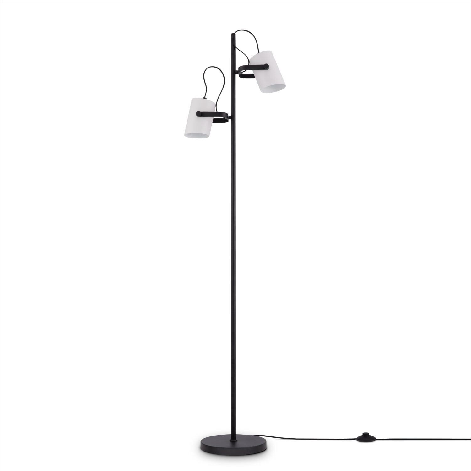 teppich.pl Lampa stojąca Caleo czarno-biały