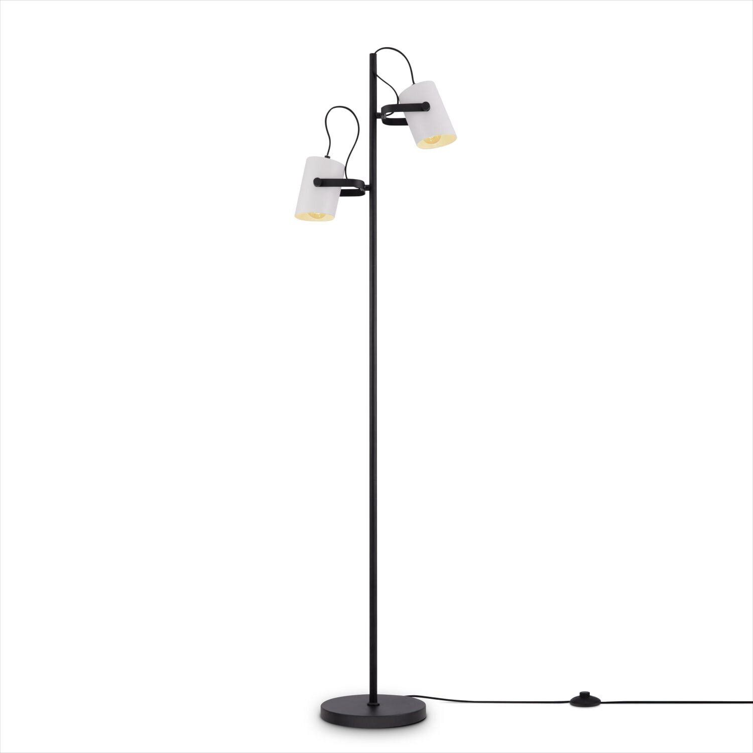 teppich.pl Lampa stojąca Caleo czarno-biały