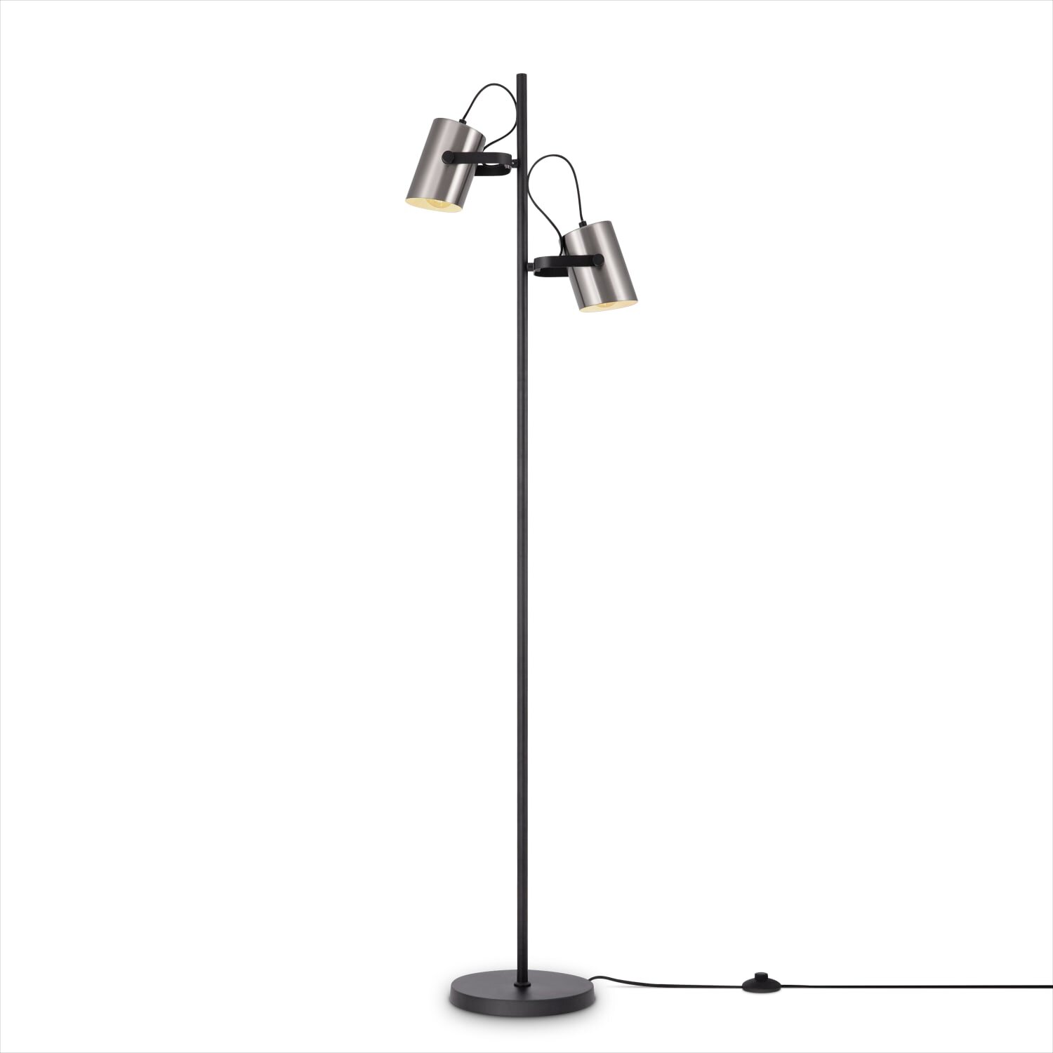 teppich.pl Lampa stojąca Caleo nikiel