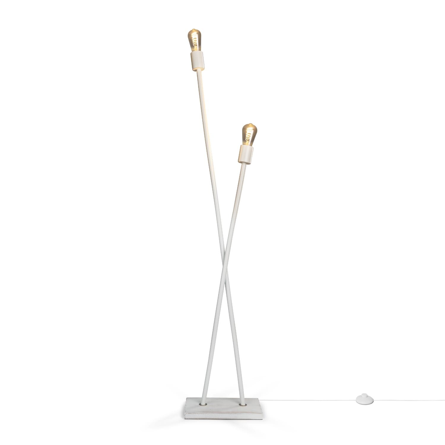 teppich.pl Lampa stojąca Lunia biały