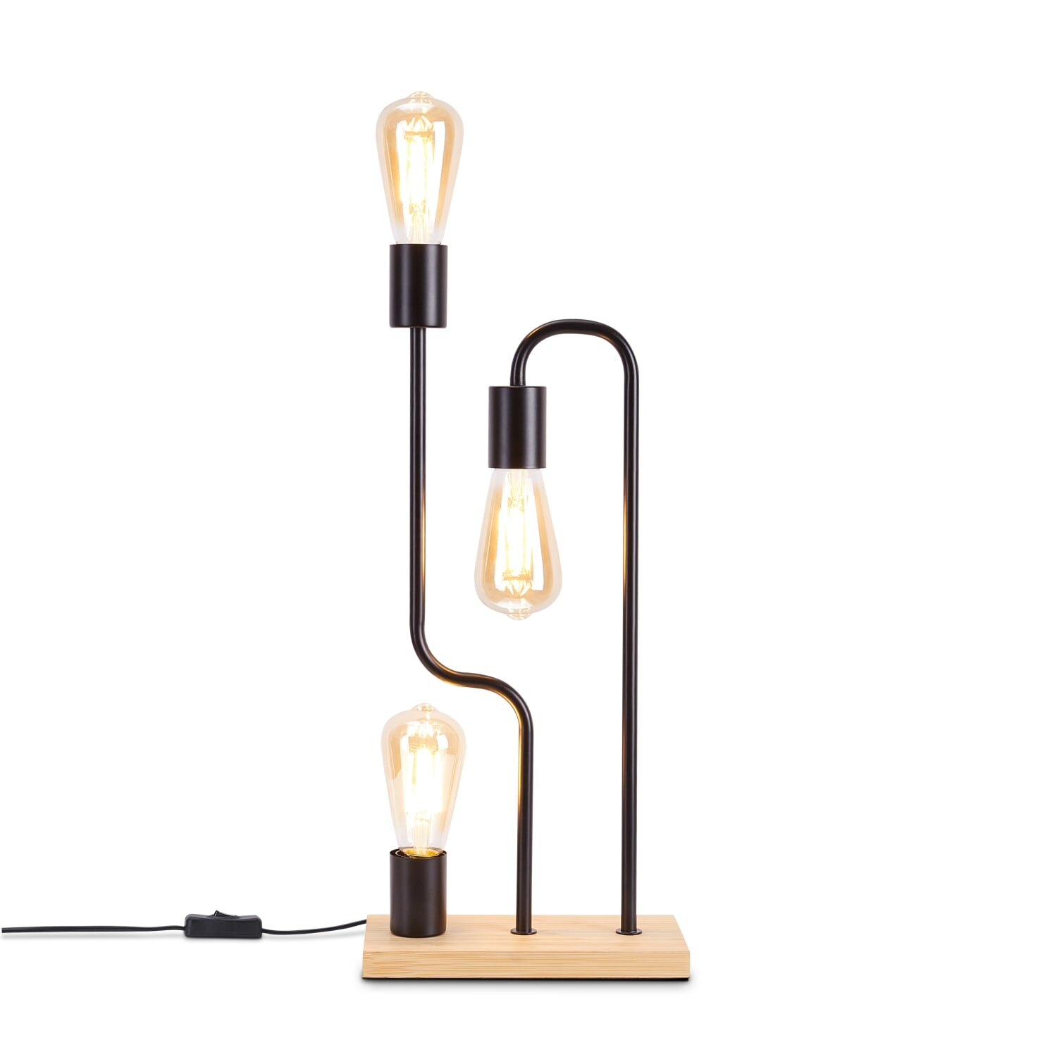 teppich.pl Lampa stołowa Keral brązowy