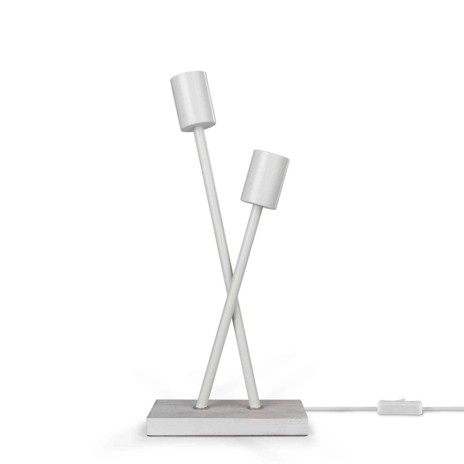 teppich.pl Lampa stołowa Lunia biały