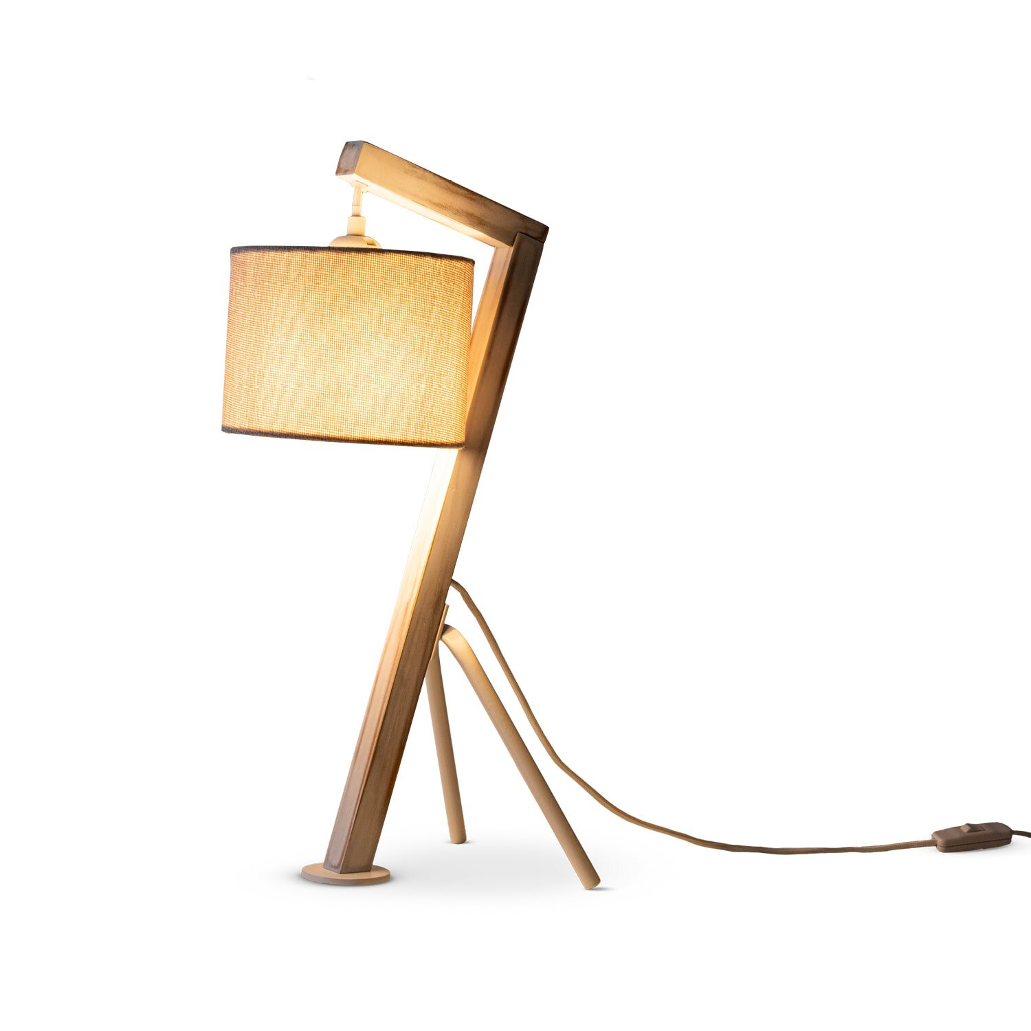 teppich.pl Lampa stołowa Rowan jasnoszary
