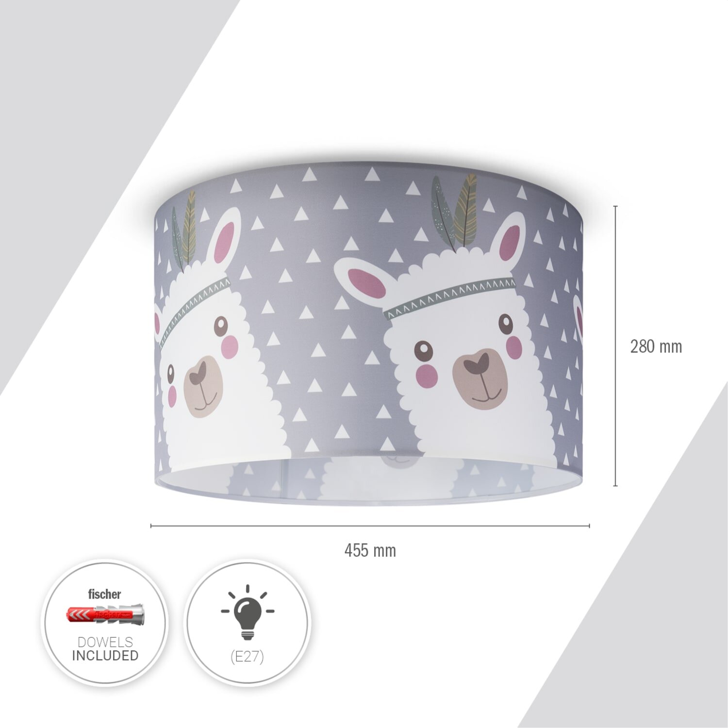 teppich.pl Lampa sufitowa Loro jasnoszary