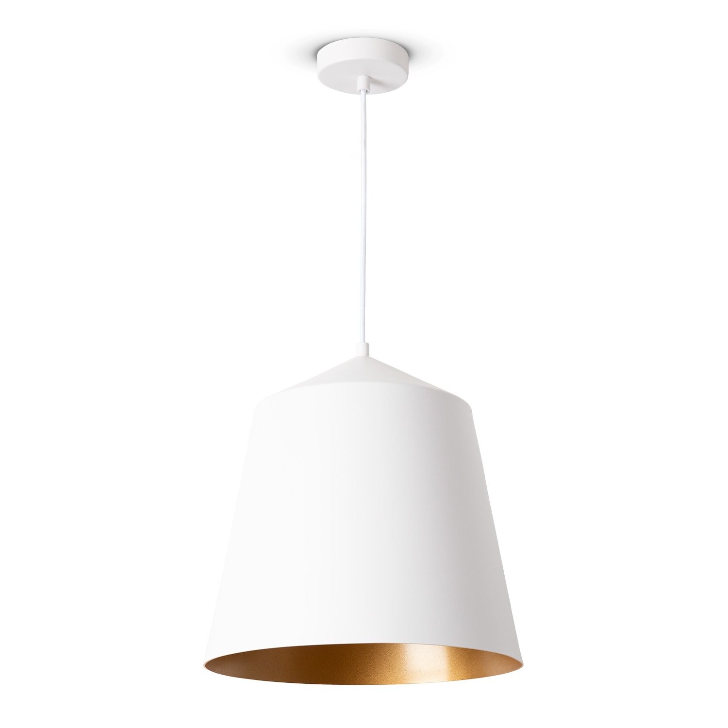 teppich.pl Lampa wisząca Jason białe złoto