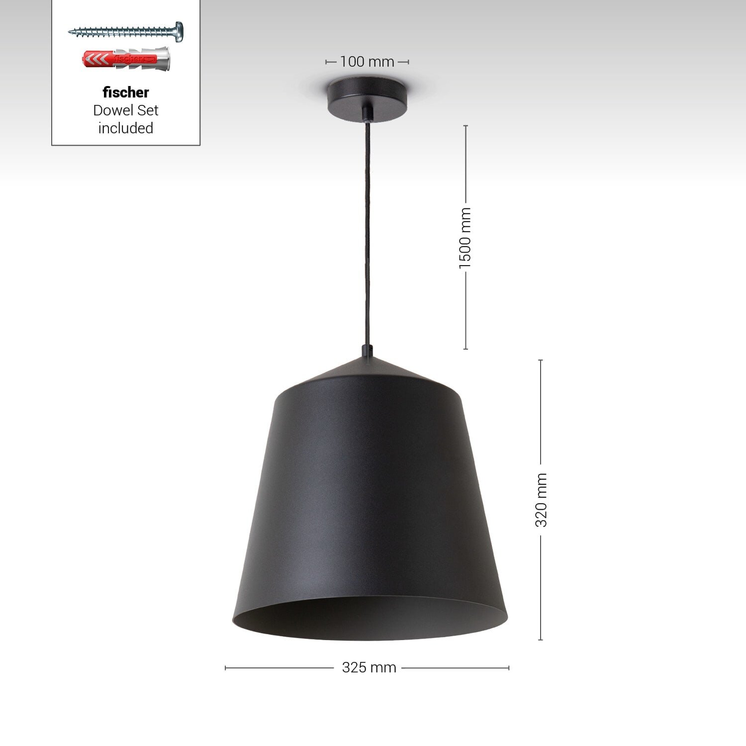 teppich.pl Lampa wisząca Jason ciemnoszary