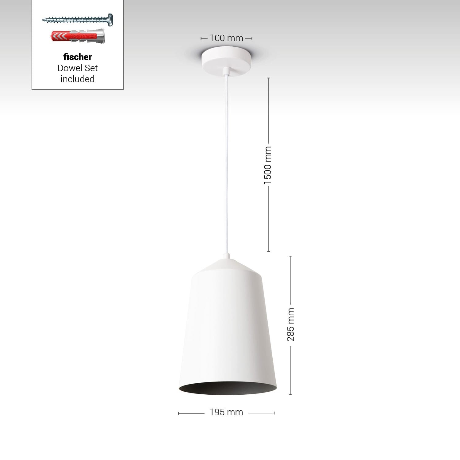 teppich.pl Lampa wisząca Jason jasnoszary