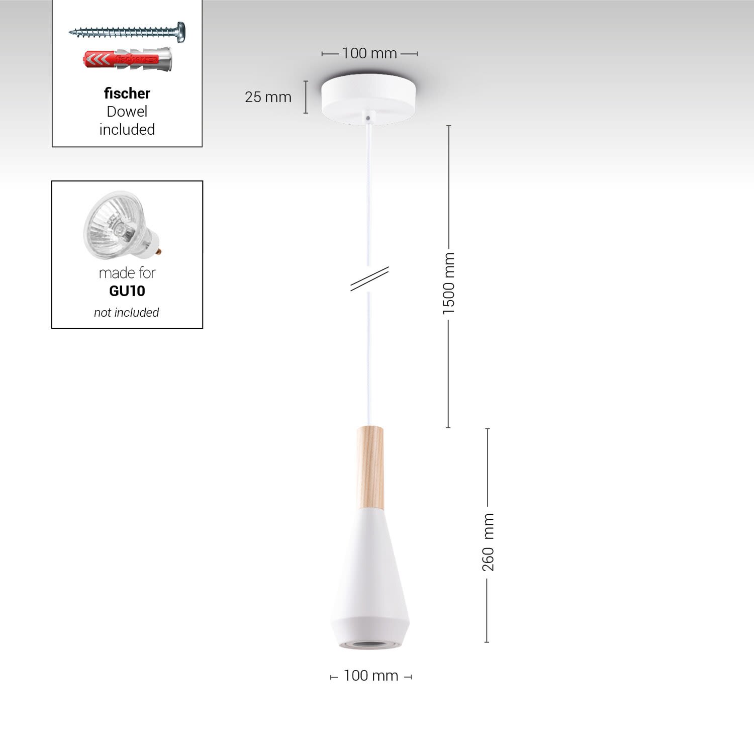 teppich.pl Lampa wisząca Liora biały