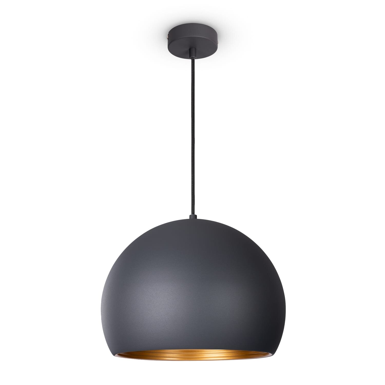 teppich.pl Lampa wisząca Lorina węgiel drzewny