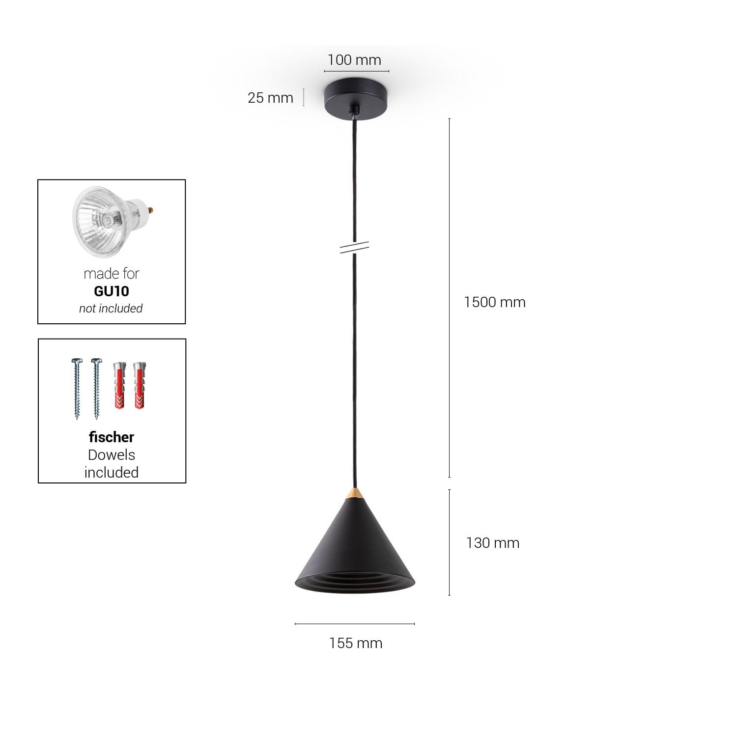 teppich.pl Lampa wisząca Polina złoto