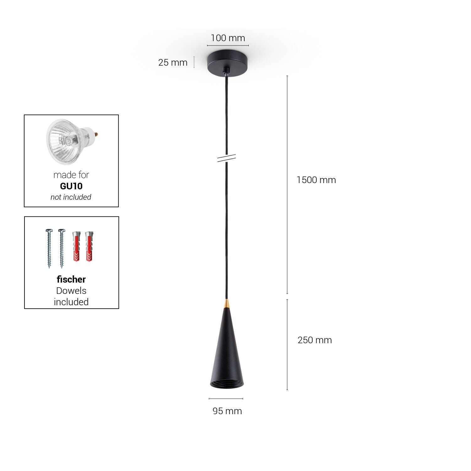 teppich.pl Lampa wisząca Polina złoto