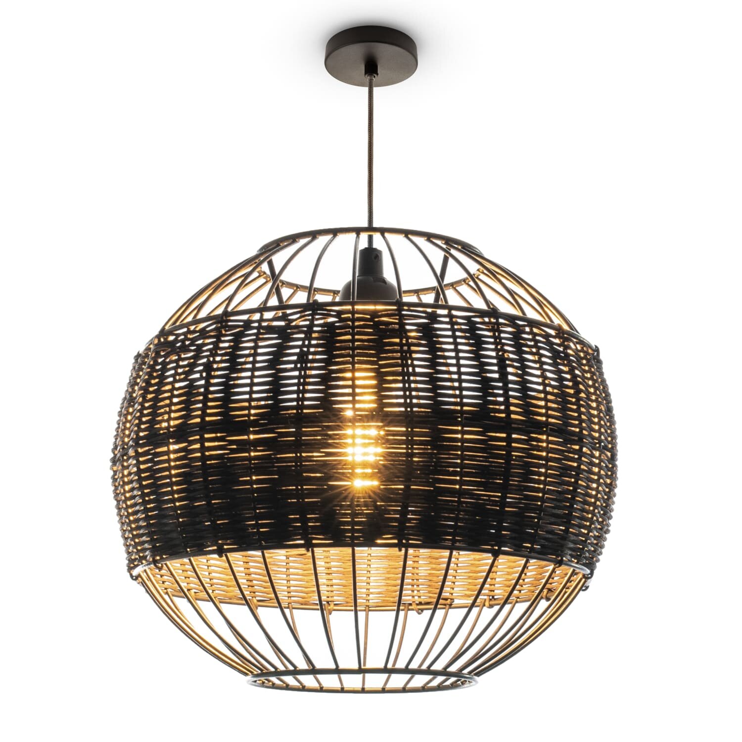 teppich.pl Lampa wisząca Riha czarny