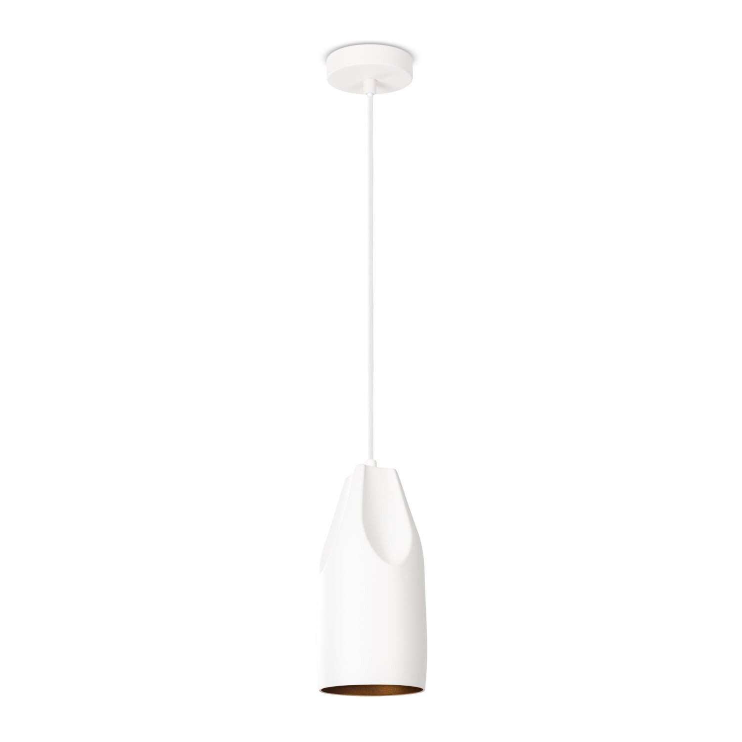 teppich.pl Lampa wisząca Riley białe złoto