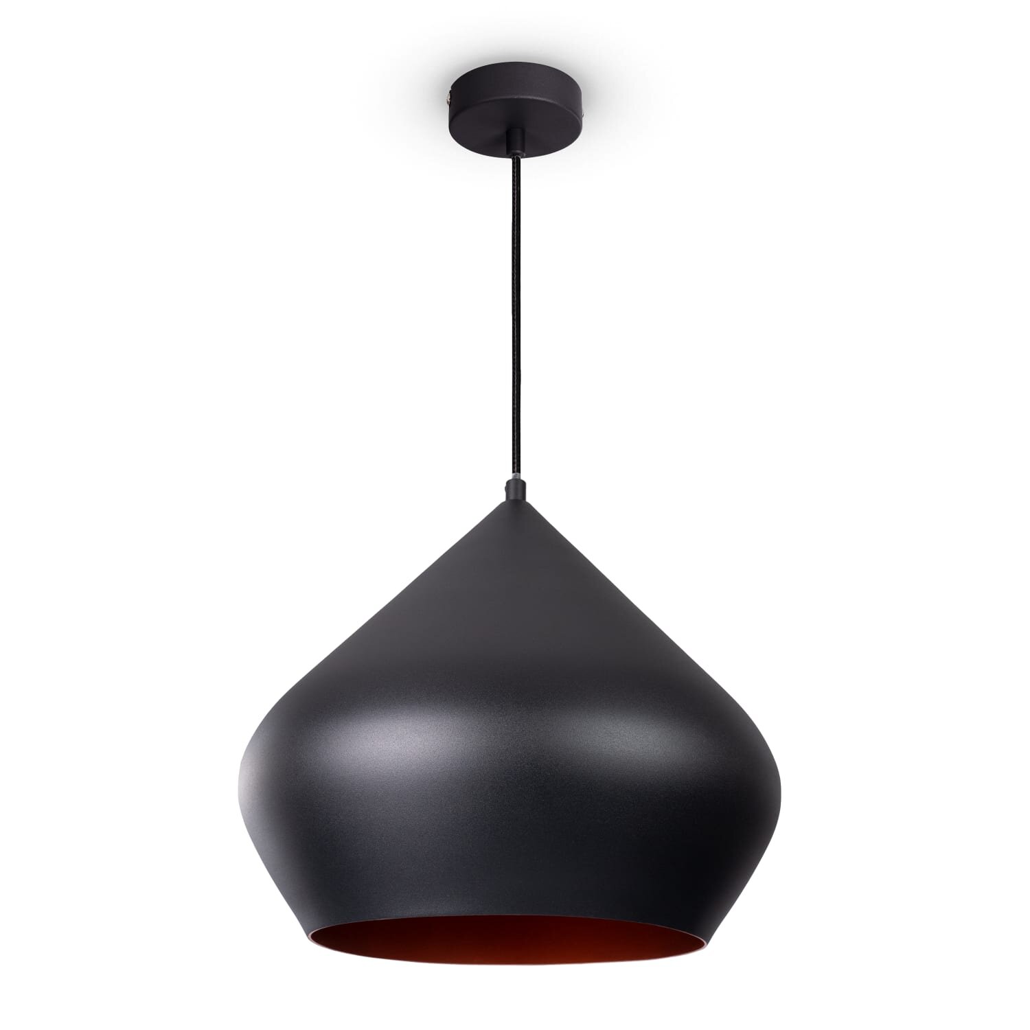 teppich.pl Lampa wisząca Riley miedź