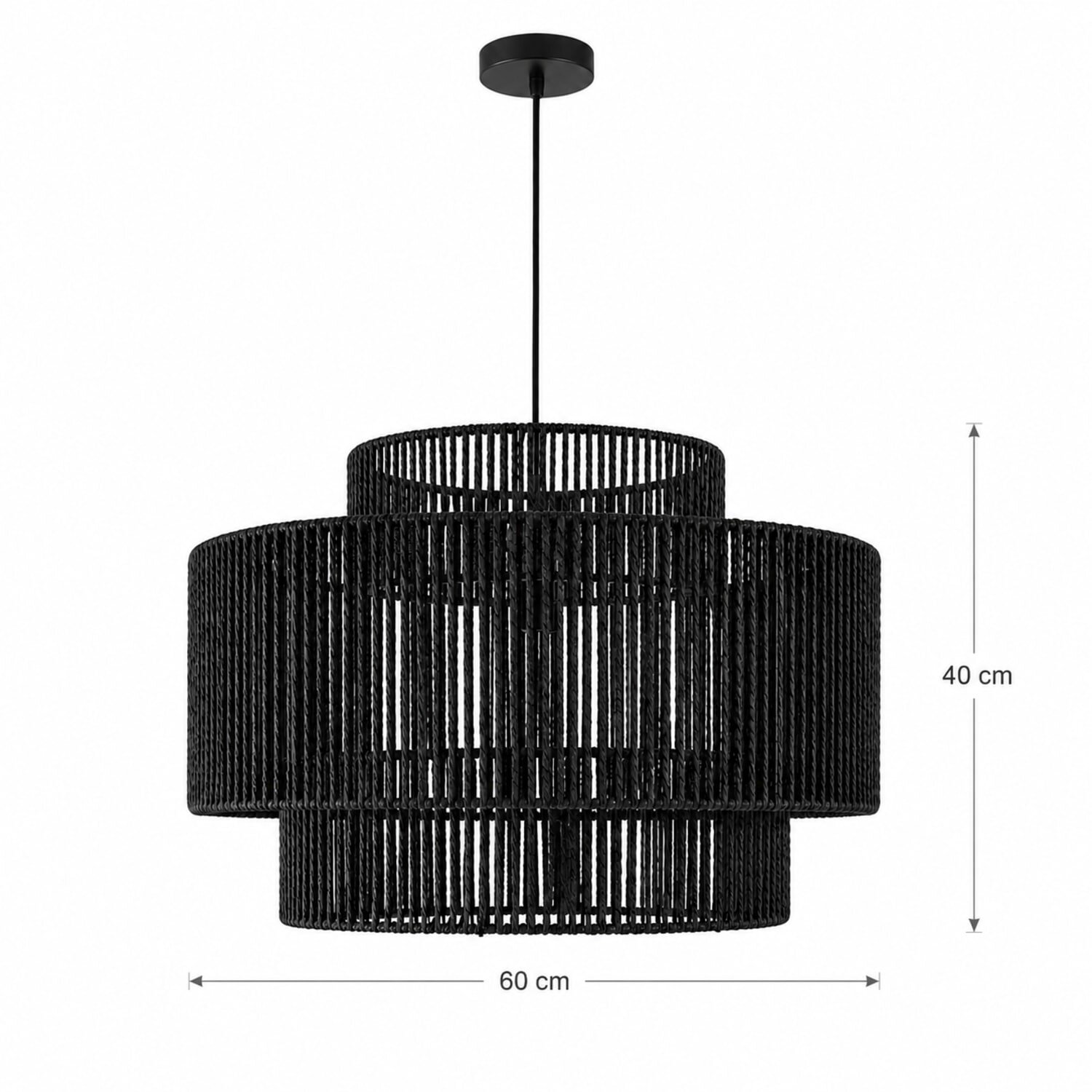 teppich.pl Lampa wisząca Runa czarny