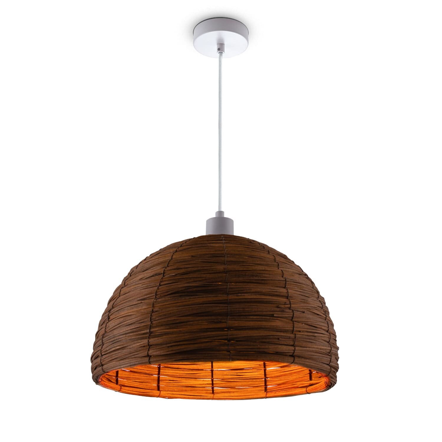 teppich.pl Lampa wisząca Zeno brązowy