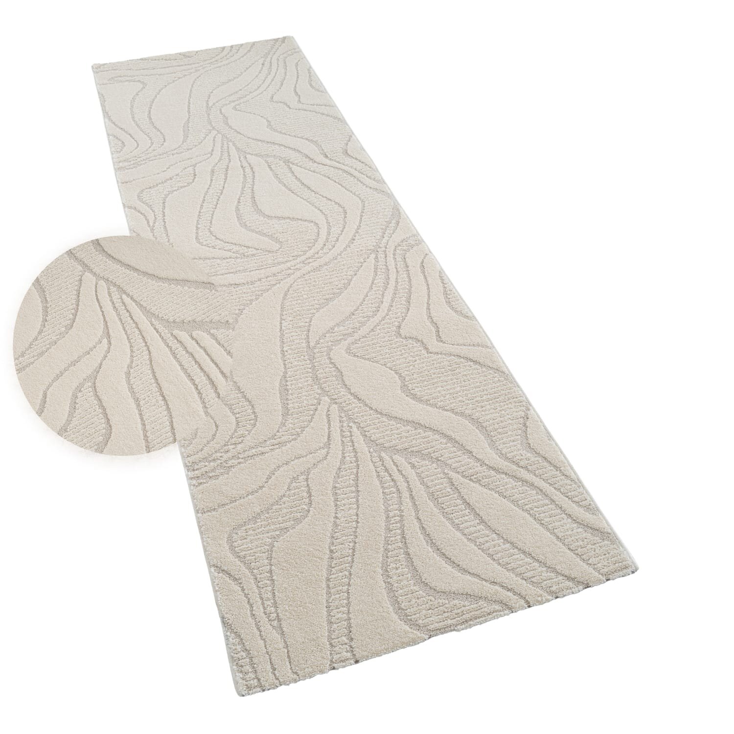 teppich.pl Nowoczesny dywan Aurora krem 80x250 cm