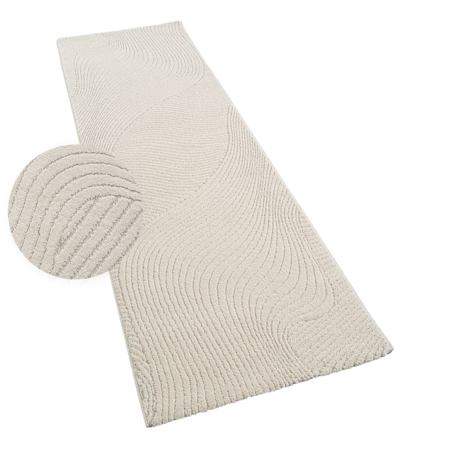 teppich.pl Nowoczesny dywan Aurora krem 80x250 cm