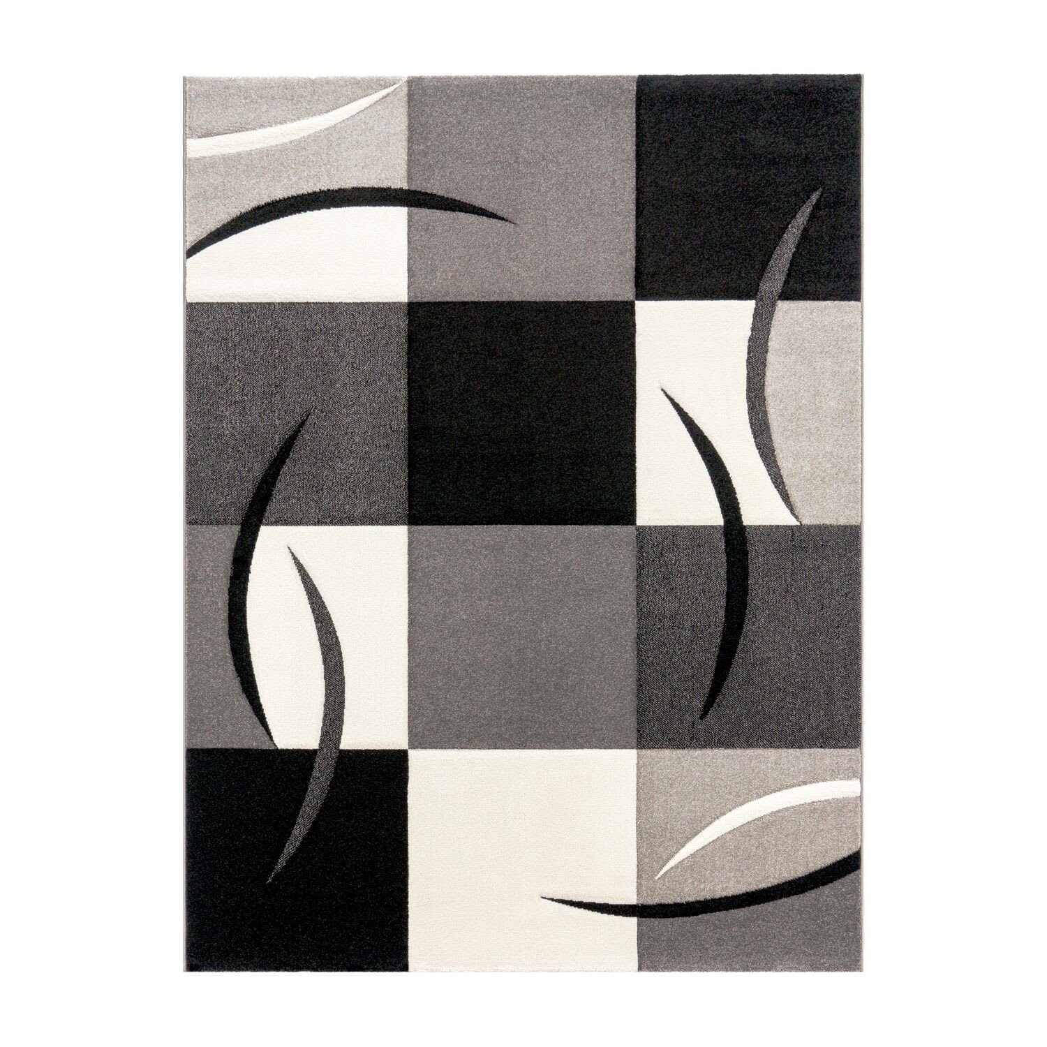 teppich.pl Nowoczesny dywan Diamora czarno-biały 240x330 cm
