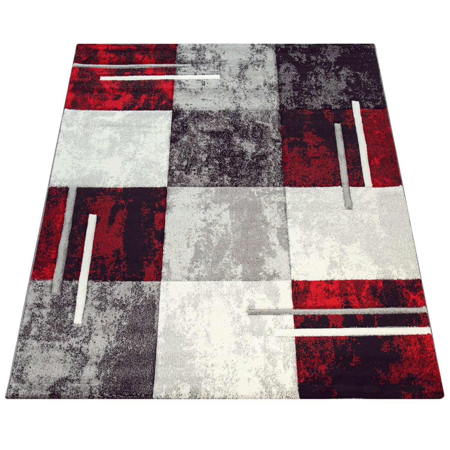 teppich.pl Nowoczesny dywan Diamora czerwony 80x300 cm