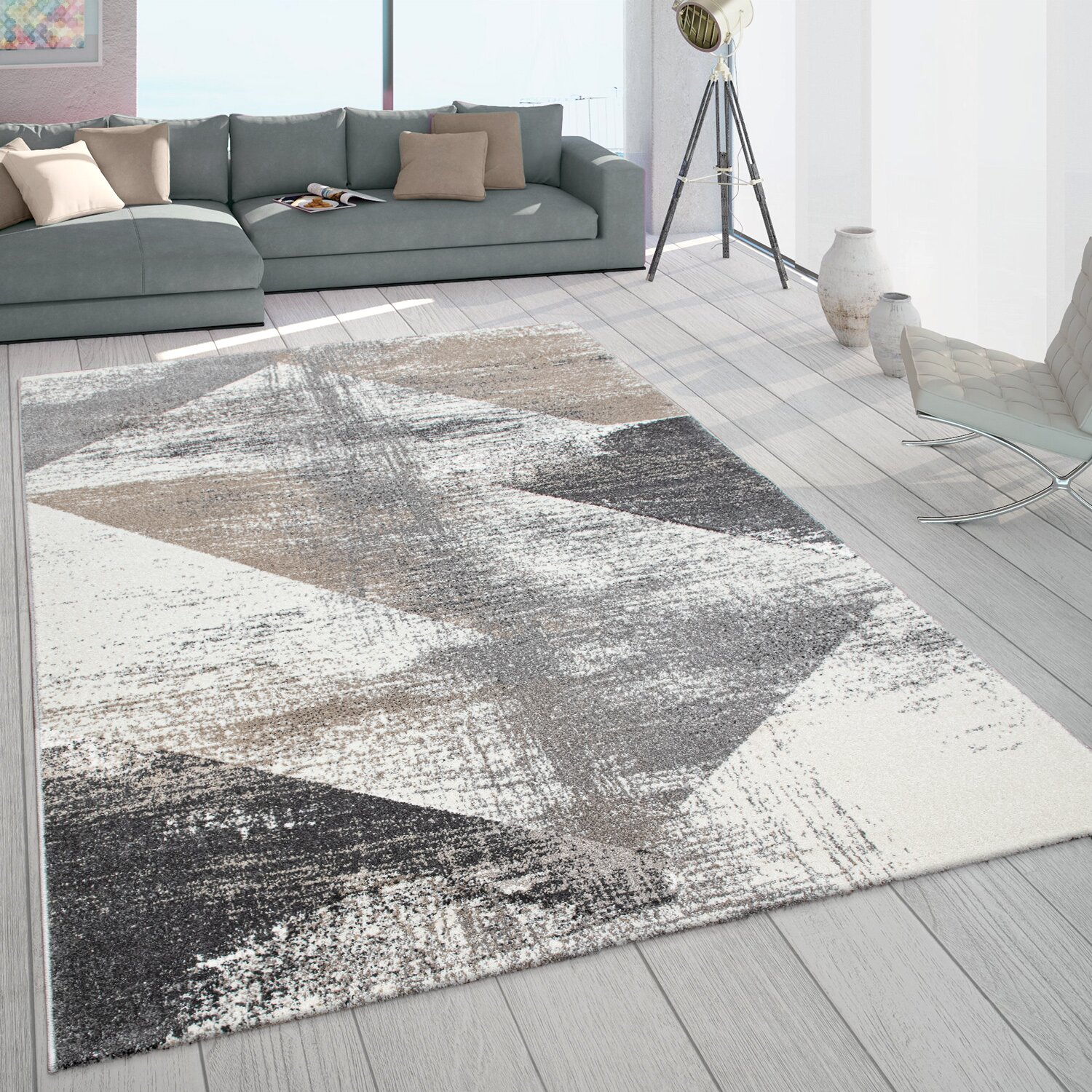 teppich.pl Nowoczesny dywan Merano szary 120x170 cm