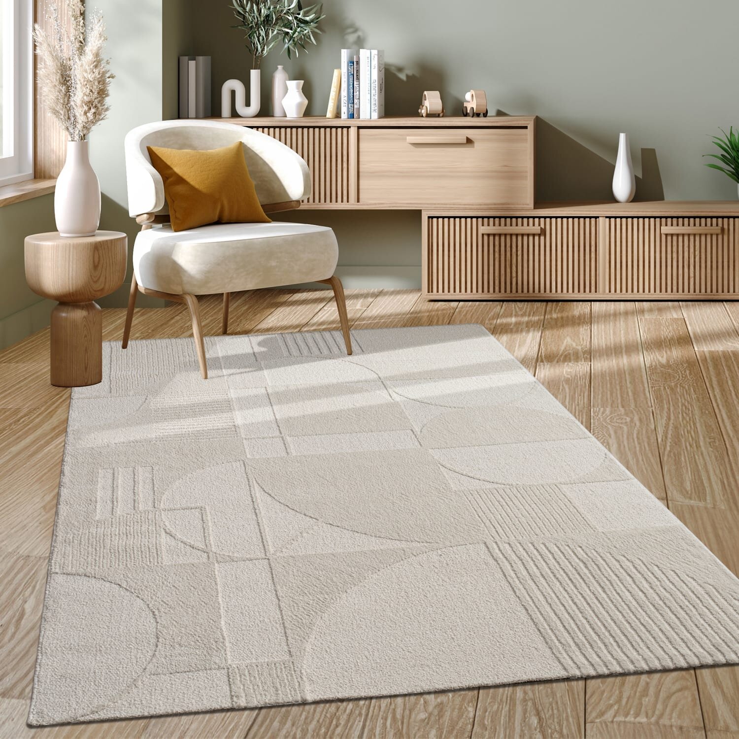 teppich.pl Nowoczesny dywan Sumo krem 160x230 cm