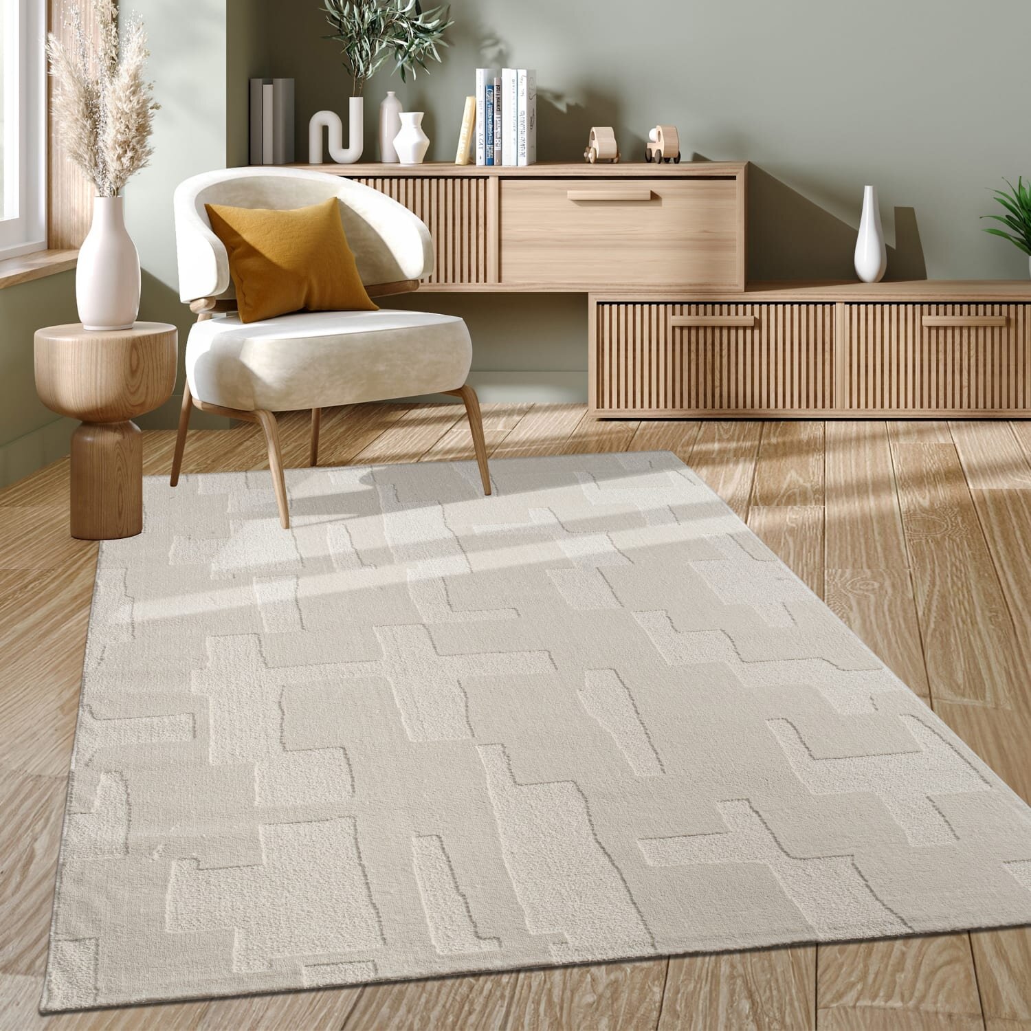 teppich.pl Nowoczesny dywan Sumo krem 240x340 cm
