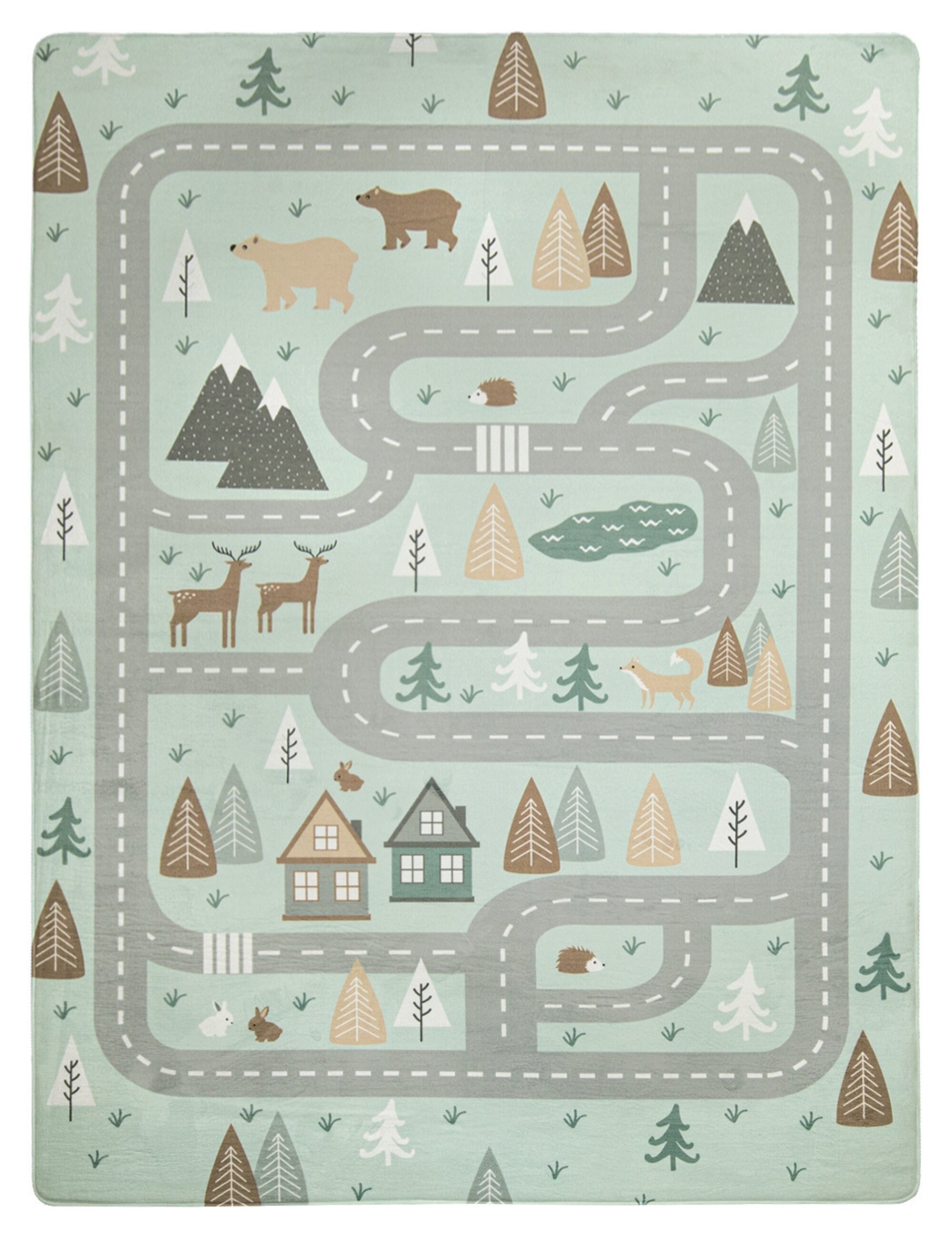 teppich.pl Zmywalny dywan dla dzieci Chiko turkusowy 80x150 cm